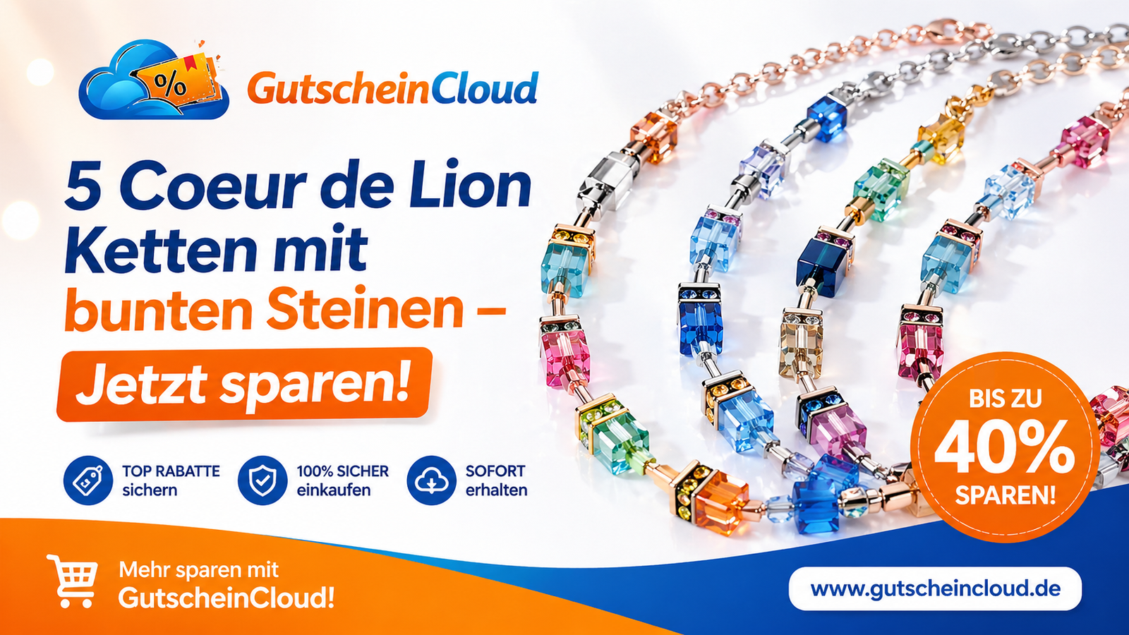 5 Coeur de Lion Ketten mit bunten Steinen – Jetzt sparen!