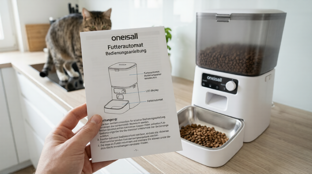 Oneisall Futterautomat Bedienungsanleitung Deutsch