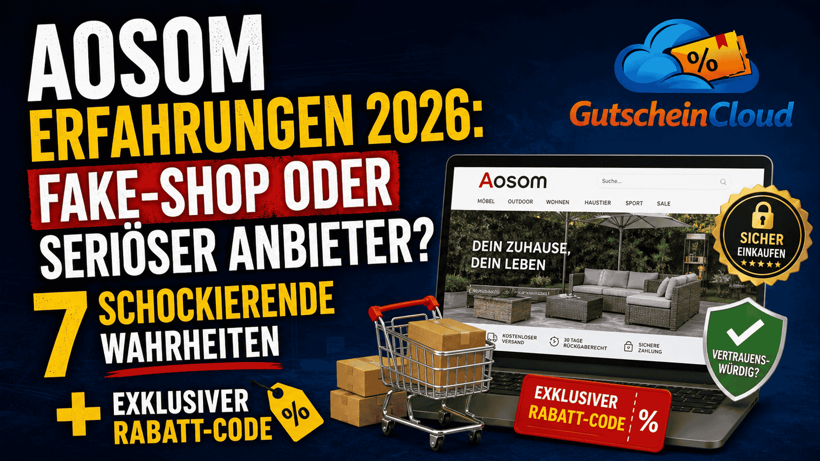 Aosom Erfahrungen 2026: Fake-Shop oder seriöser Anbieter? 7 schockierende Wahrheiten & exklusiver Rabatt-Code